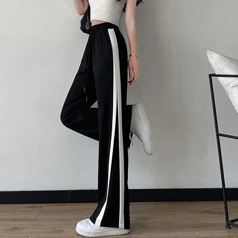 Women's High Waisted Wide Leg Pants | Summer Casual Sports Trousers | Comfortable Baggy Straight Leg Slacks