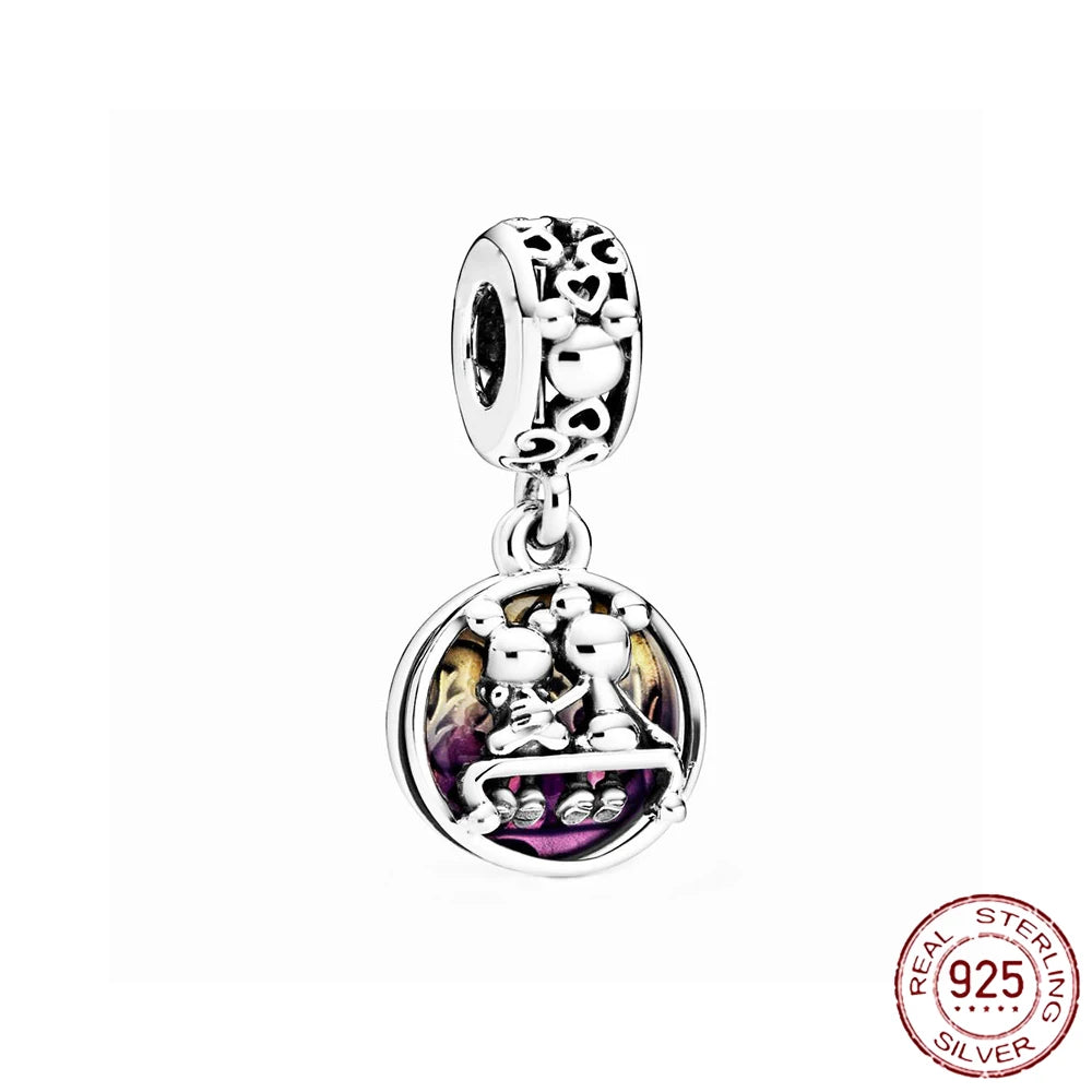 925 Sterling Silver Safety Chain Charms for Pandora Bracelets Women Jewelry