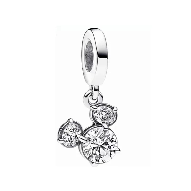 Fashionable 925 Silver Mouse & Eiffel Tower Charm – DIY Pendant for Original European Bracelets