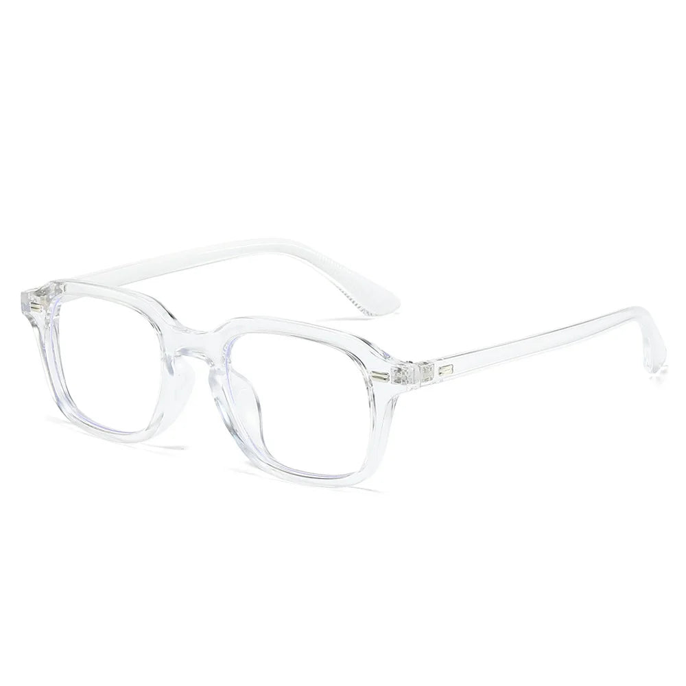 New Square Blue Light Blocking Glasses – Unisex Transparent Frame Eyewear with Rivets | Anti Blue Light Computer Glasses for Men & Women
