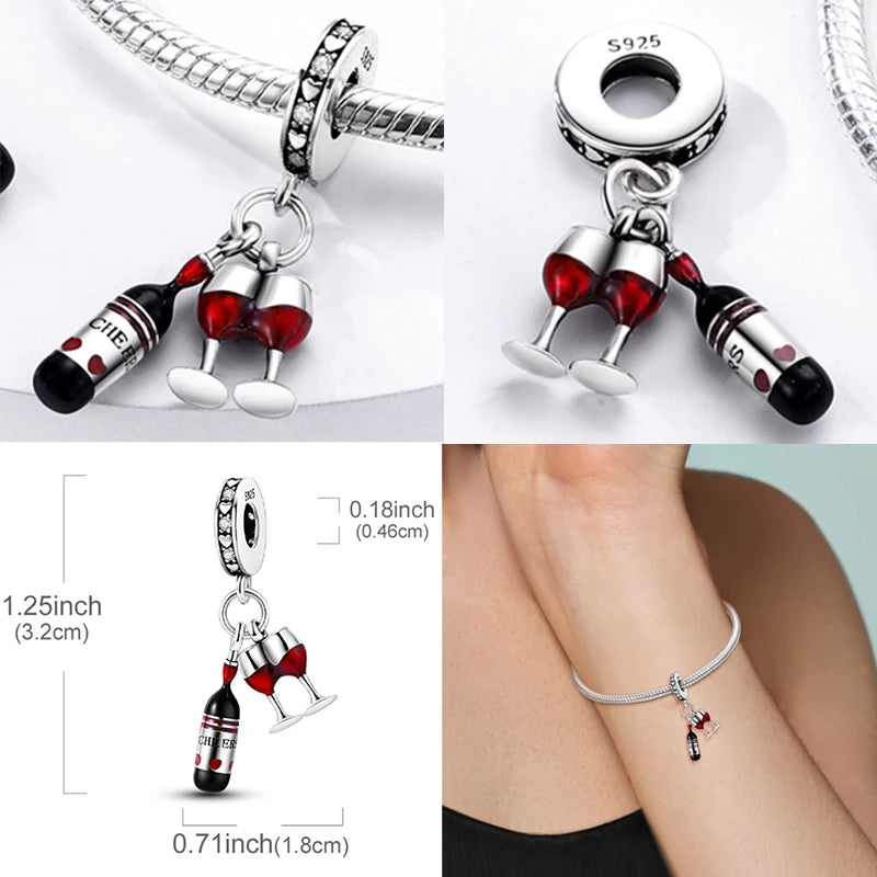 New 925 Sterling Silver Red Series Charm Bead | Original Pendant for Bracelets & Necklaces DIY Jewelry Gift for Women