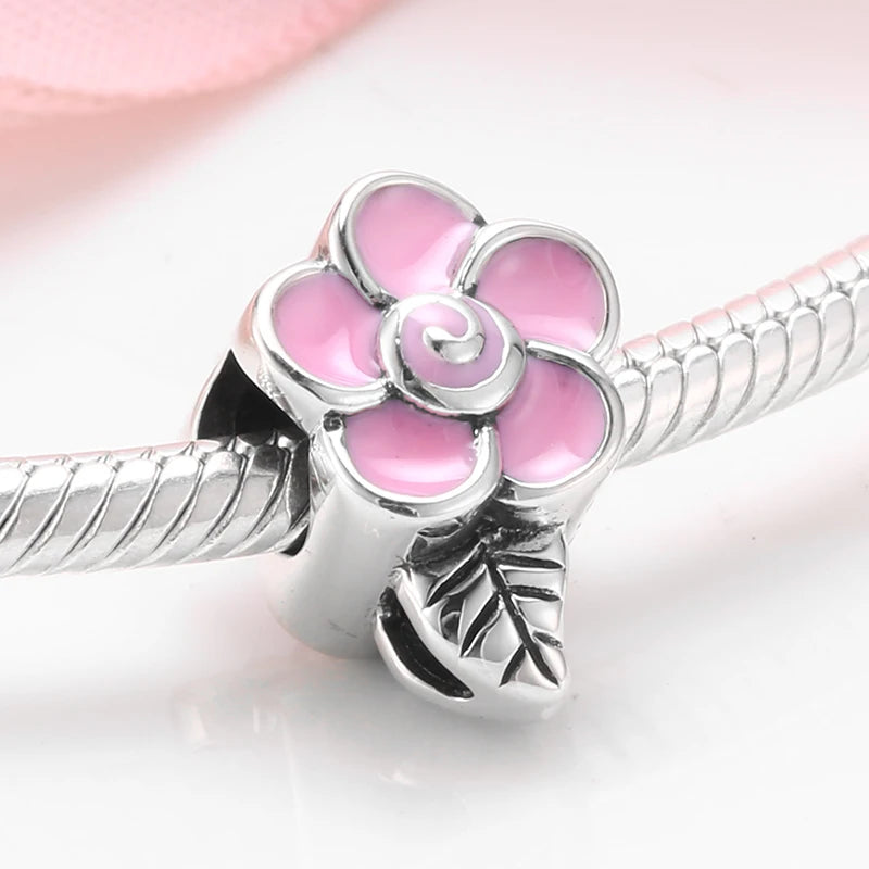 Give Birth To Life Pregnant Mother 925 Sterling Silver Charm | Pink CZ Beads Fit Original Bracelets