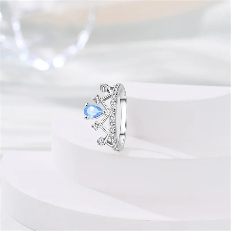 925 Sterling Silver Rings Collection | Bow, Heart, Sun, Moon & Star Zircon Rings for Women Jewelry Gift