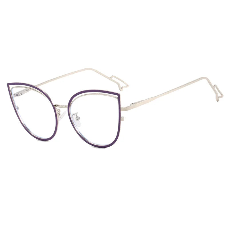 TANOXI Anti Blue Ray Reading Glasses for Women – Ins Metal Business Sunglasses for Men | Cat Eye Goggle UV400 Oculos Sol