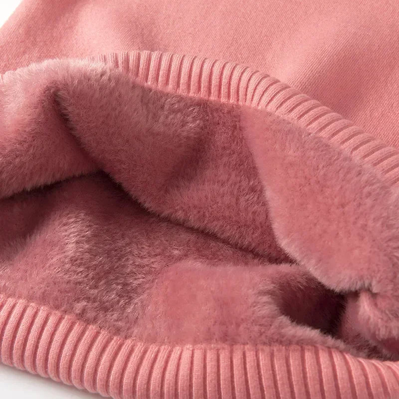 Women Winter Thicken Turtleneck Sweater – Slim Knit Plush Velvet Lined Warm Pullover Jumper