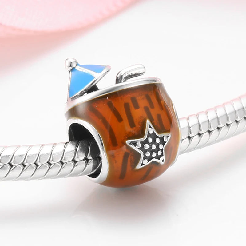 Give Birth To Life Pregnant Mother 925 Sterling Silver Charm | Pink CZ Beads Fit Original Bracelets