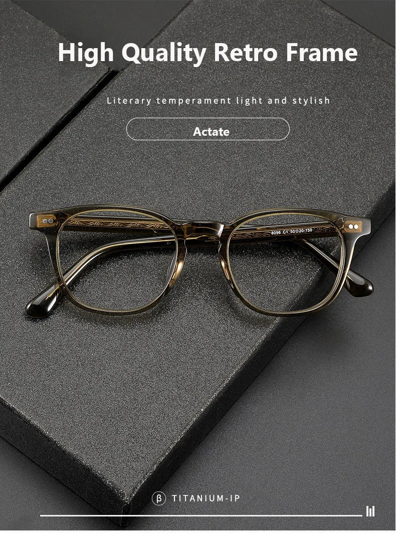 2025 Vintage Round Acetate Glasses 👓 Unisex High-Quality Eyewear