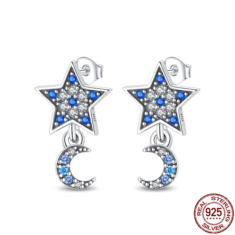 Luxury 925 Sterling Silver Ocean Mermaid Earrings | Pave CZ Fine Jewelry for Women