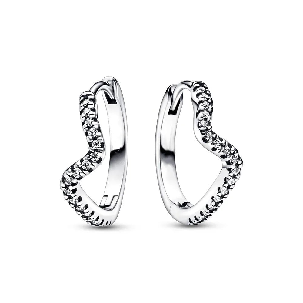 2024 S925 Silver 🌙⭐ Heart & Star Moon Earrings for Women Pandora Fit