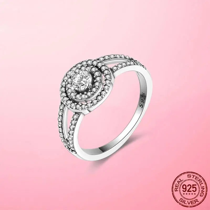 925 Silver Sparkling & Polished Lines Ring for Women | 2025 New Finger Ring | Wedding Engagement Jewelry Gift Anel