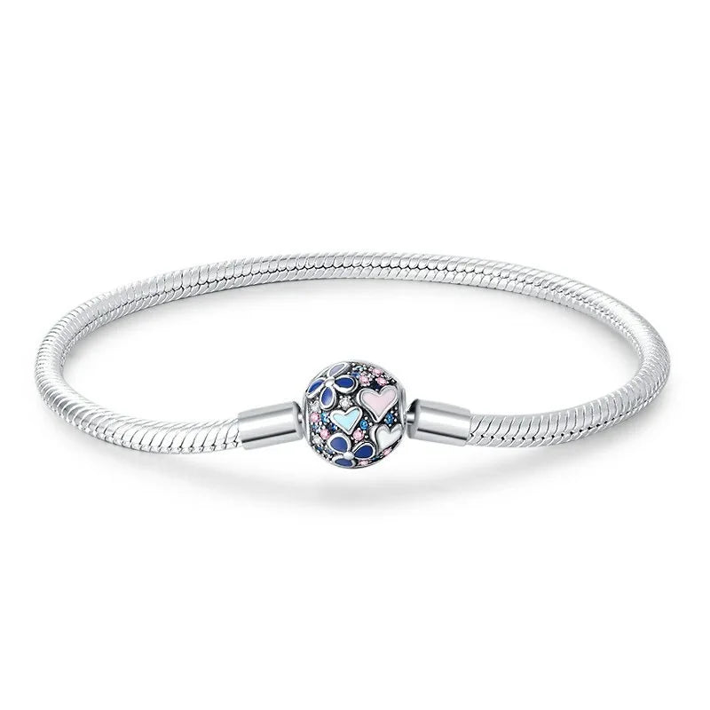 2025 925 Sterling Silver Heart Butterfly Snowflake Dream Catcher Bracelet | Luxurious Women's DIY Jewelry Gift