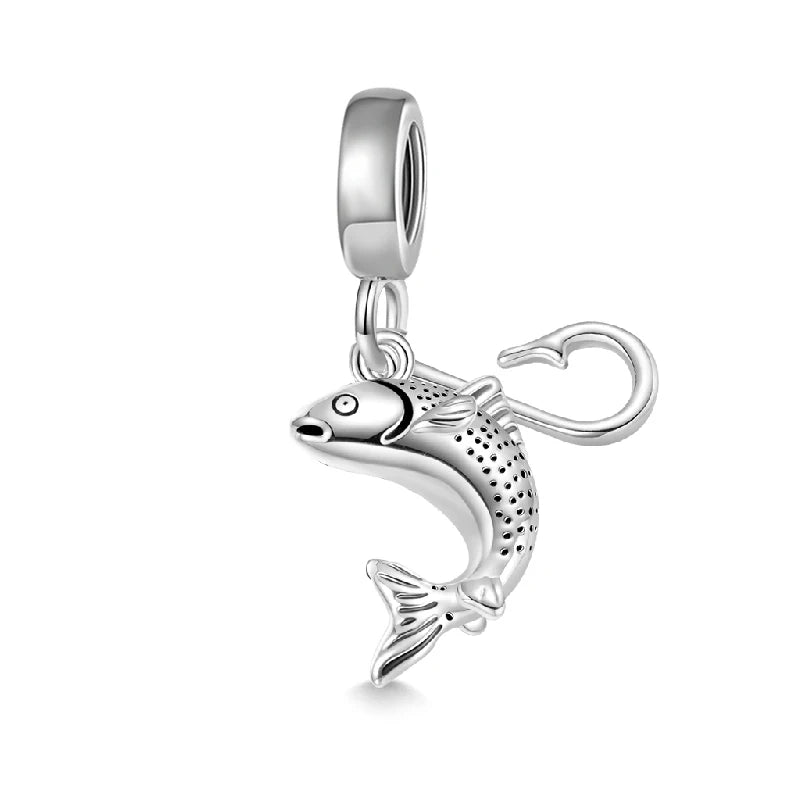 2025 Ocean Blue Series 925 Sterling Silver Sailing Boat Dolphin Seahorse Charms | Ocean-Themed Bracelet Beads for Women Jewelry