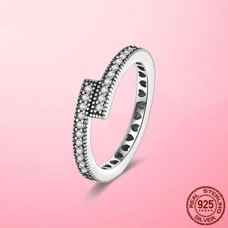 925 Sterling Silver Cocktail Ring Set for Women | CZ Zircon Pave Bridal Wedding & Engagement Jewelry