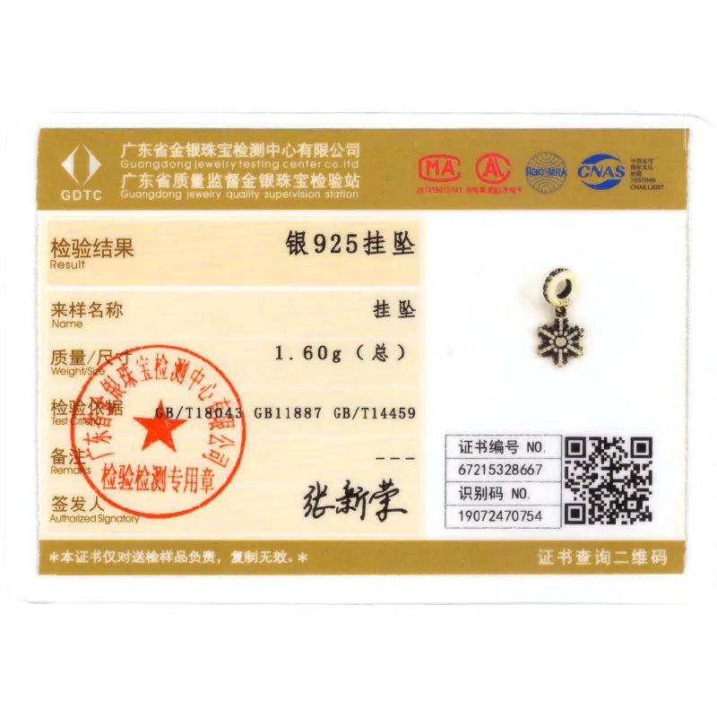 925 Sterling Silver Inlaid Zircon Love Heart & Snake Dangle Charm – Fits Original Pandora Bracelet, Women’s Jewelry Pendant Bead