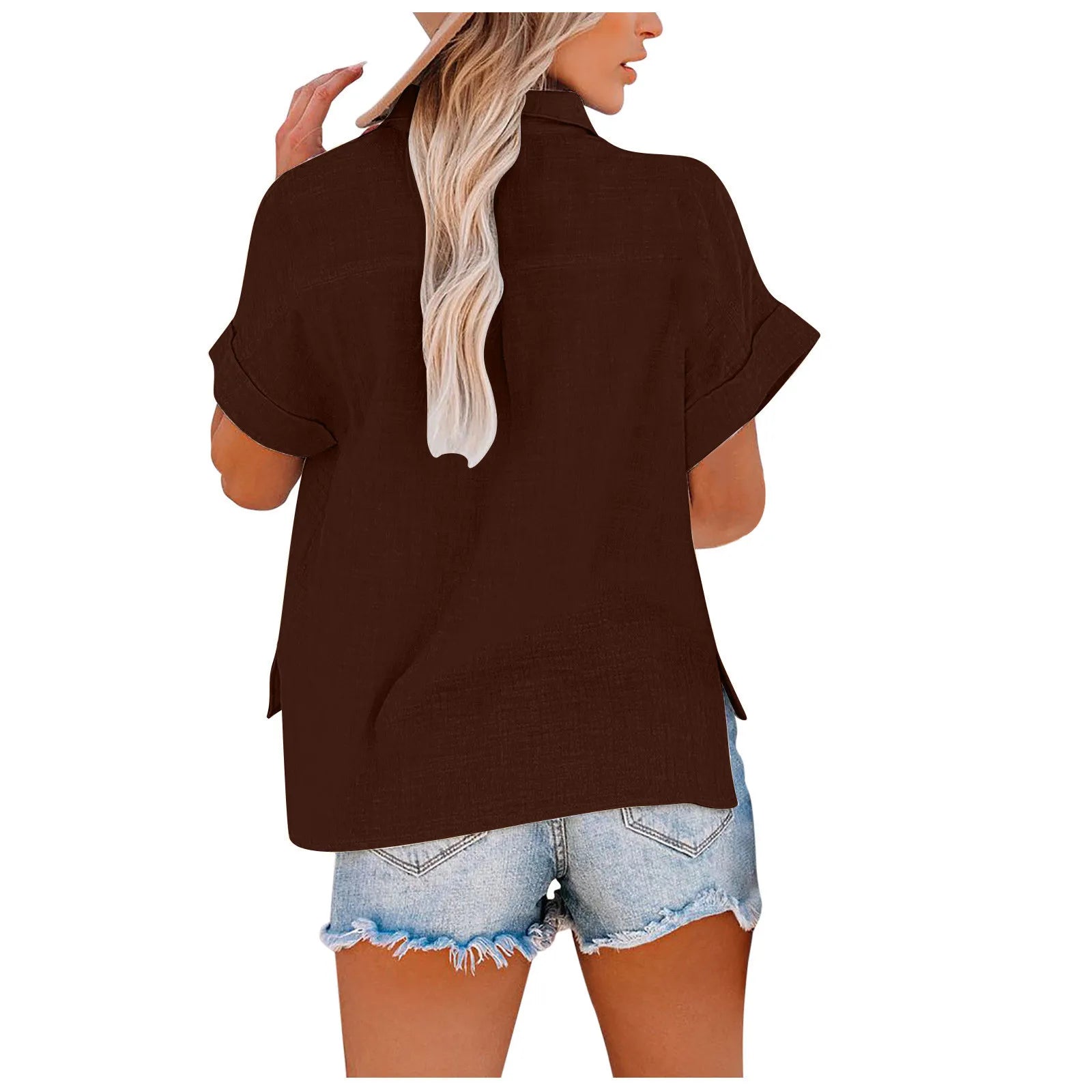 Women’s Cotton Linen T-Shirt | Summer Loose Fit Top | Casual Streetwear Blouse for Ladies