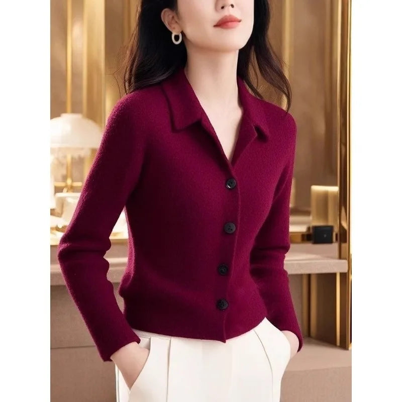 Women’s Thin Knit Cardigan Sweater | Autumn Casual Outerwear & Streetwear Jacket