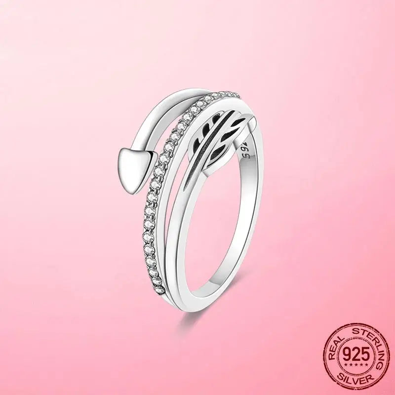 925 Silver Sparkling & Polished Lines Ring for Women | 2025 New Finger Ring | Wedding Engagement Jewelry Gift Anel