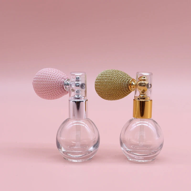 15ml Balloon AirBag Perfume Bottle – Luxury Round Refillable Transparent Glass Spray Atomizer | Portable Empty Fragrance Container