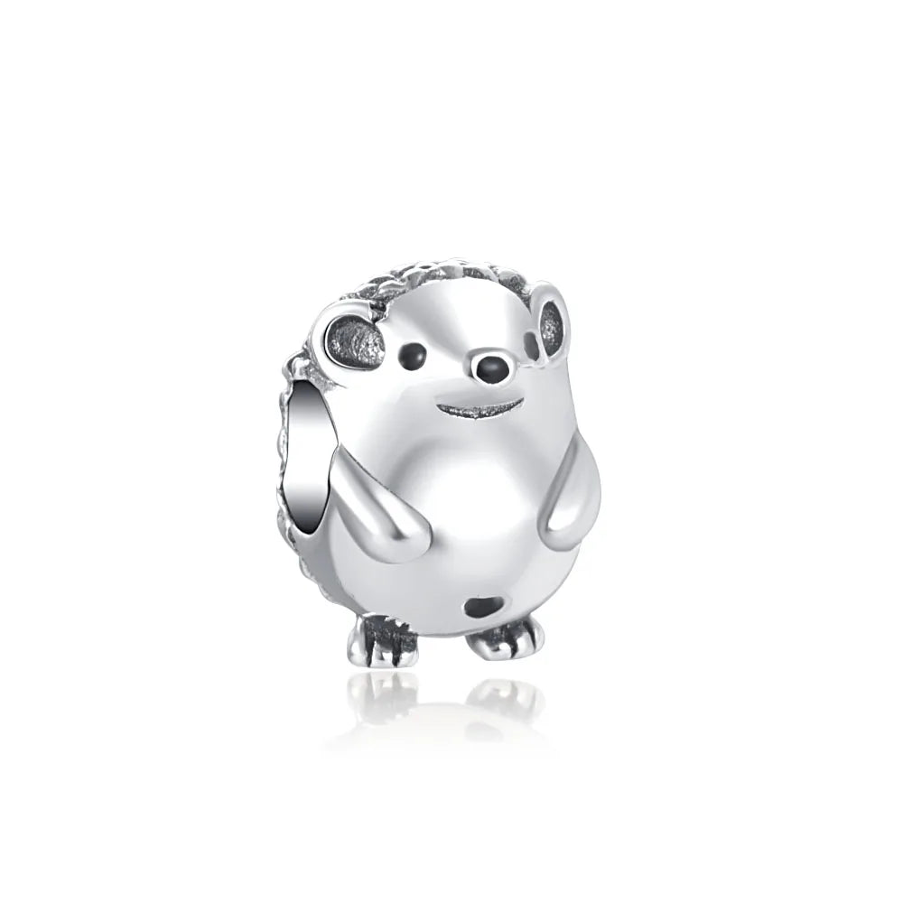 New 925 Sterling Silver Snowman Hedgehog Heart Bead | Fit European Original Bracelet DIY Exquisite Jewelry
