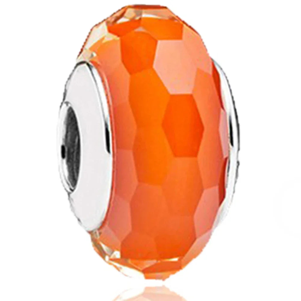 Original Murano Glass 925 Sterling Silver Butterfly Flower Leaf Rainbow Charm Bead | Cosmic DIY Bracelet Jewelry Gift for Women