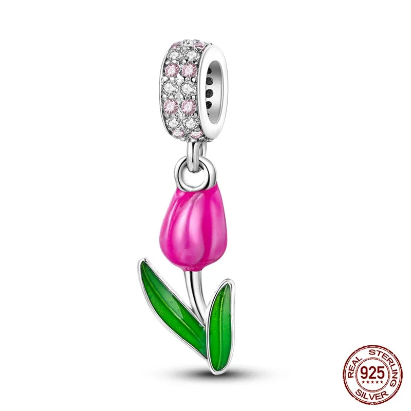 Fashion 925 Sterling Silver Colorful Butterfly Dragonfly Hummingbird Charms – Spring Series Beads Fit 925 DIY Bracelet