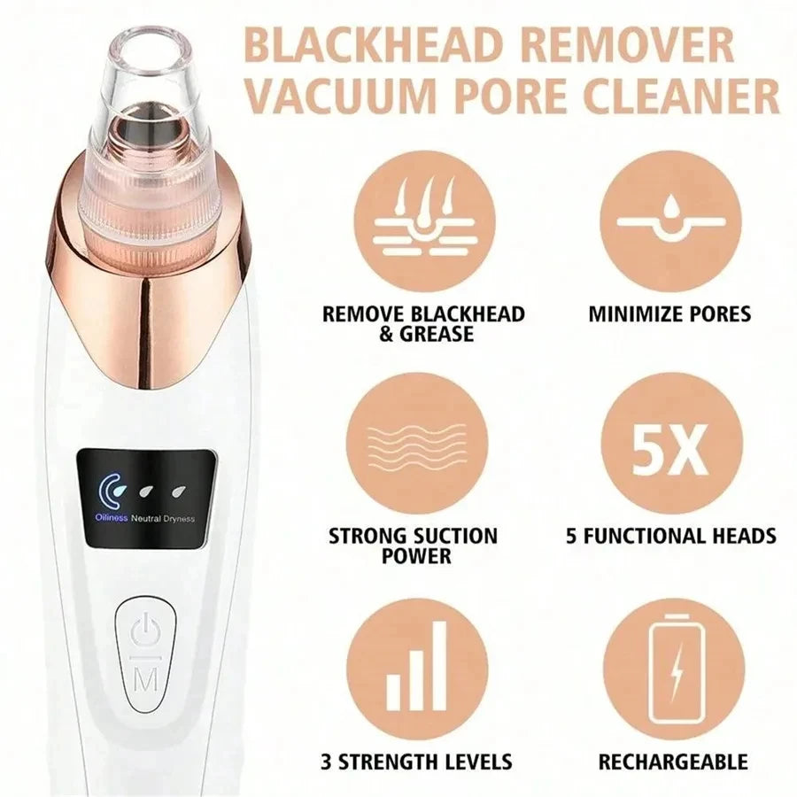 Electric Pore Cleaner & Blackhead Remover – Deep Cleansing Vacuum Device for Face