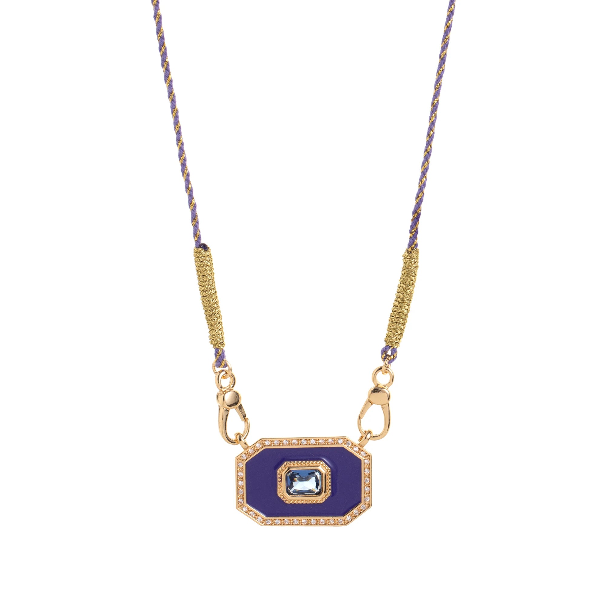 Colored Tarot Card Pendant Necklace – Gold Plated with Pink Drip Oil & Inlaid Diamonds Women’s Gift Jewelry