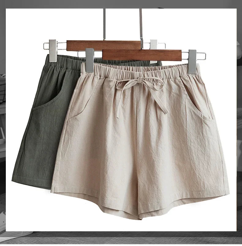✨ HELIAR Casual Linen Shorts for Women 🩳 High-Waist Gym & Workout Shorts 👟 Ladies Sport Femme Summer Shorts