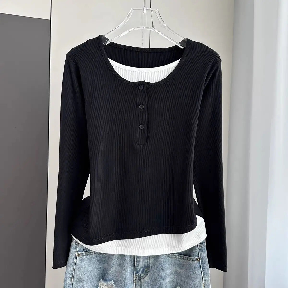 Women’s Loose Long Sleeve T-Shirt – Thin Base Layer Inner Wear | Casual Basic Top for Spring, Summer & Autumn