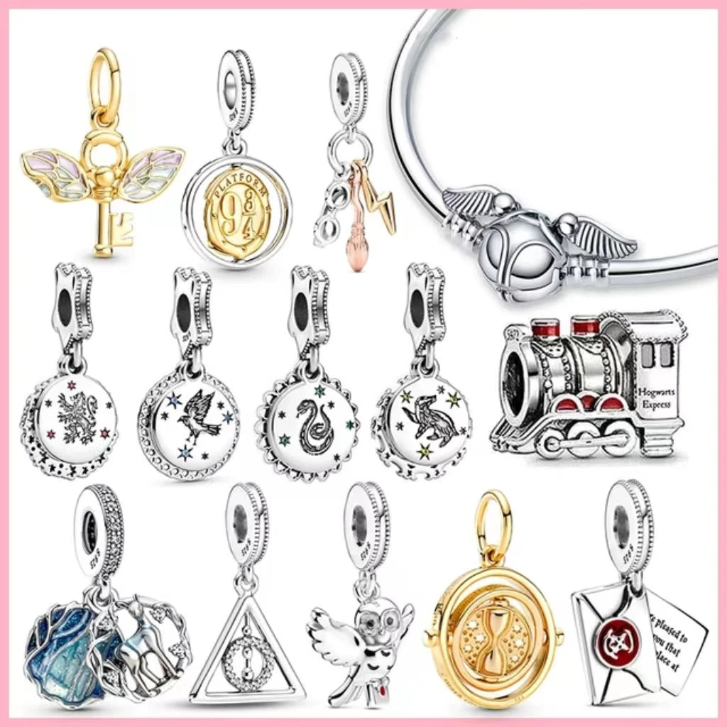 925 Sterling Silver Disney Harry Potter Charm Bead – Fits Pandora Bracelet, Exquisite Women’s Birthday Gift