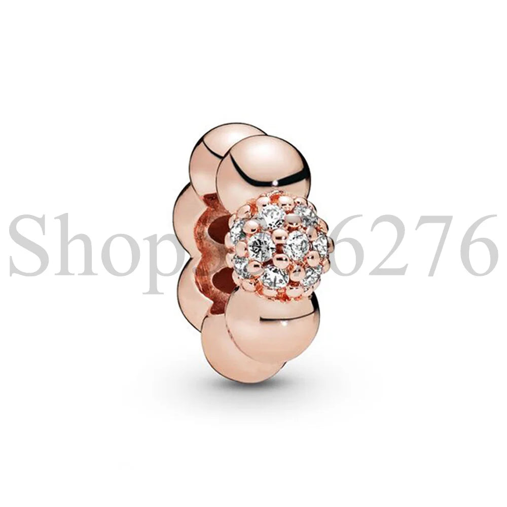 925 Sterling Silver Dazzling Daisy Flower Spacer Charm | Forget Me Not Bead for Women Bracelet DIY Jewelry Gift