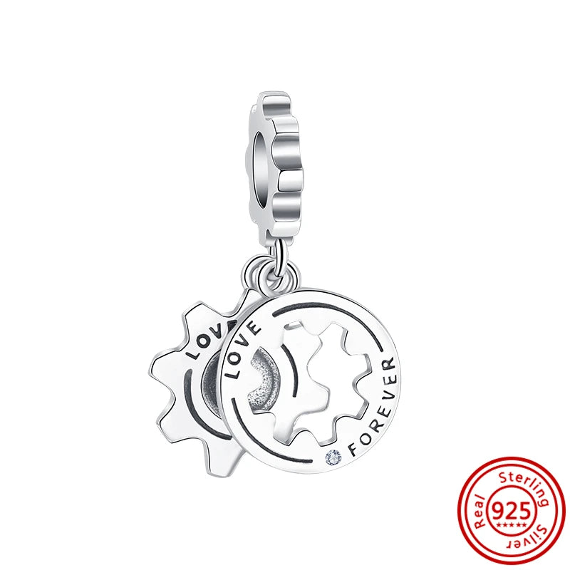 2025 Classic 925 Sterling Silver Aircraft Whistle Gear Charms | Fit Original Bracelet DIY Jewelry Birthday Gift
