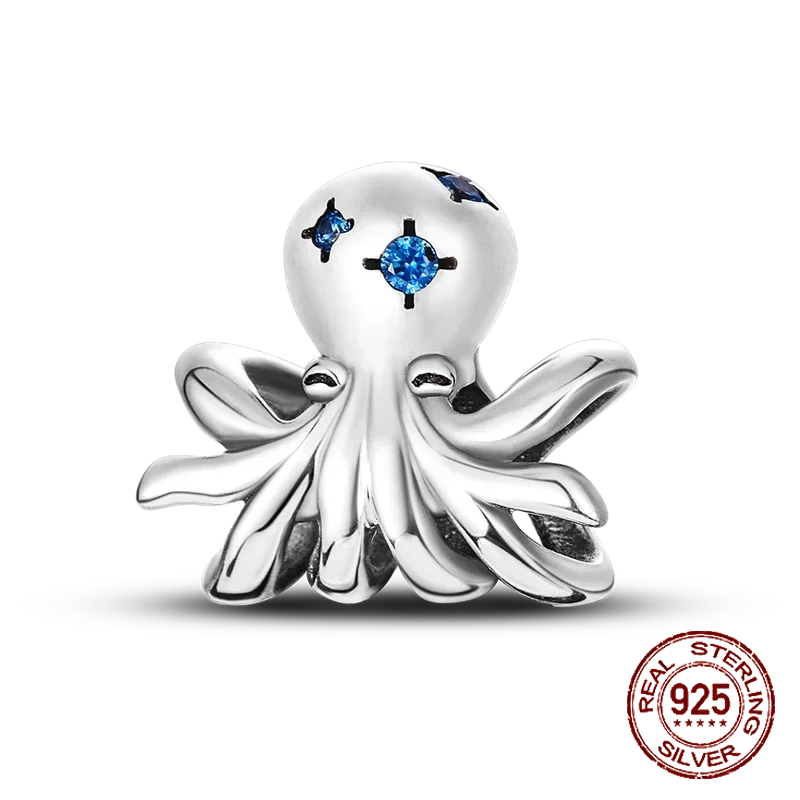 925 Sterling Silver Number & Puppy Family Beads Pendant | Fit 4mm Hole Bracelets