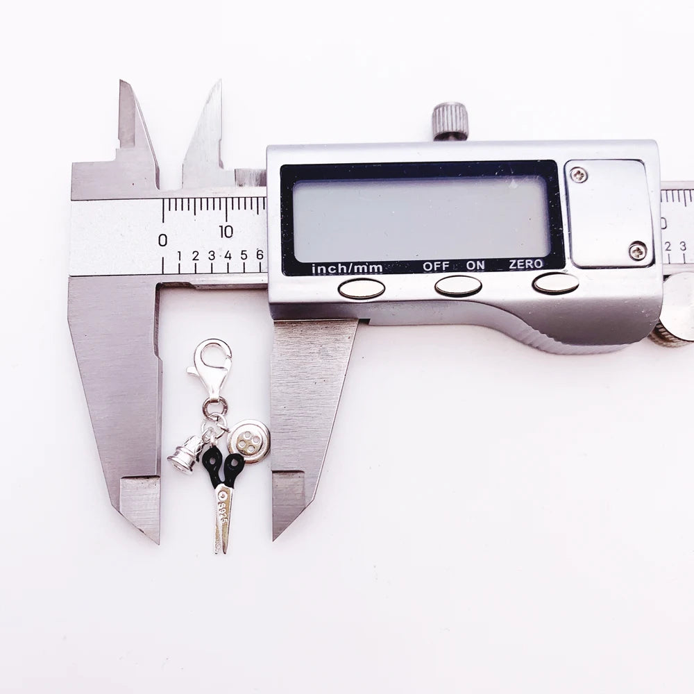 925 Sterling Silver Sewing Kit Charm Pendant | Fashion Jewelry Accessory | Unisex Gift