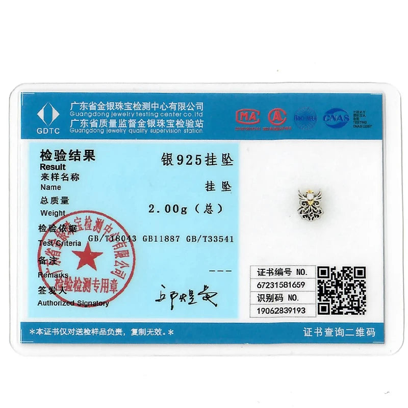 VAMO 925 Sterling Silver Holy Angels Charm Beads – Zircon Pendants for Bracelet Women Gift