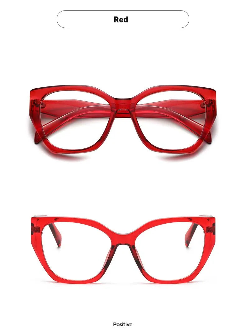 Luxury Cat Eye Myopia Glasses 👓 Tortoiseshell Oversize Anti-Blue Light