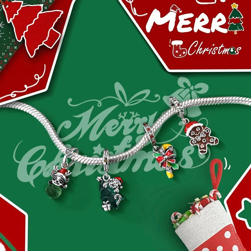 2025 Original 925 Sterling Silver Christmas & Halloween Charms | Santa Claus Snowman Beads Fit Bracelet Pendant Jewelry Gift
