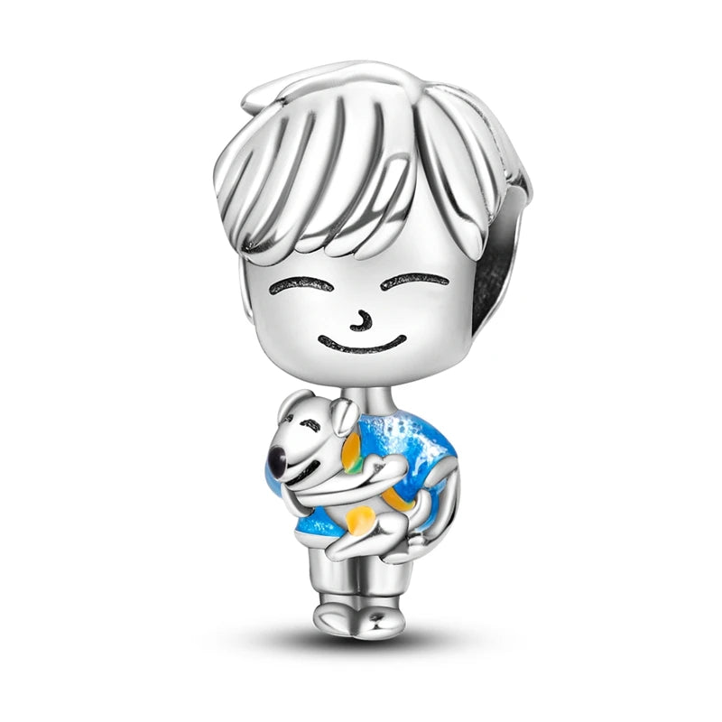 100% 925 Sterling Silver Dinosaur Frog Butterfly Charms Beads | Fit 4mm Bracelets DIY Anniversary Jewelry