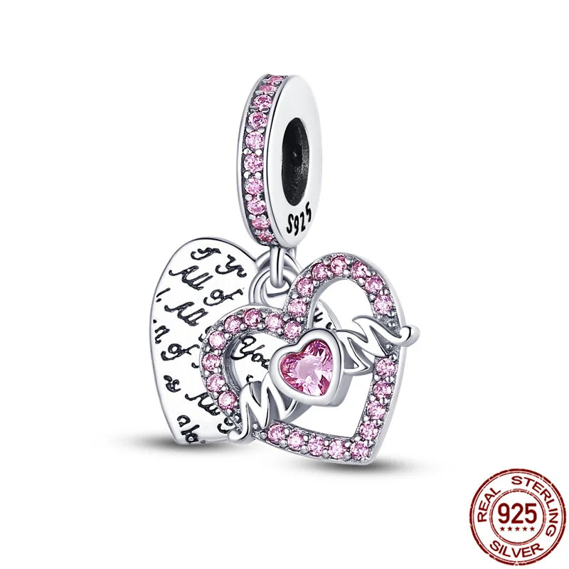 925 Sterling Silver Safety Chain Charms for Pandora Bracelets Women Jewelry