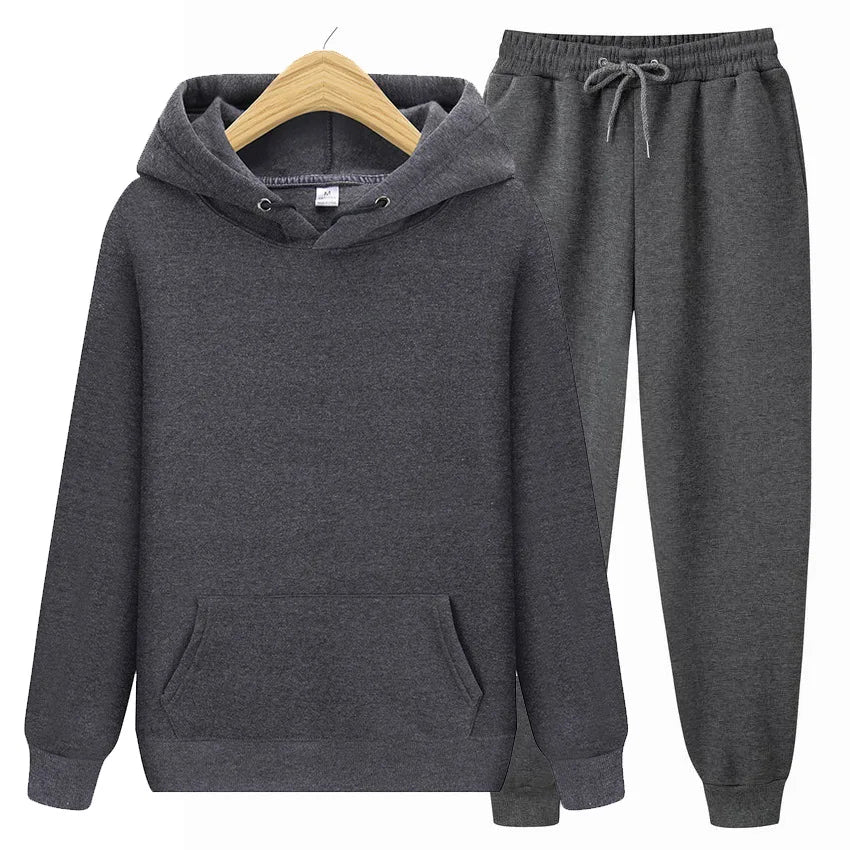Women’s Hoodie & Pants Set 🍂 Autumn Winter Solid Color Pullover Suit ✨