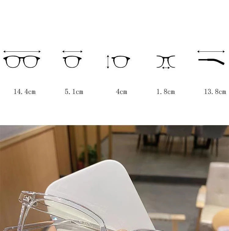 Anti-Blue Light Glasses for Women – Retro Flat Light Frame Eyeglasses | Regular Frame Eye Protection