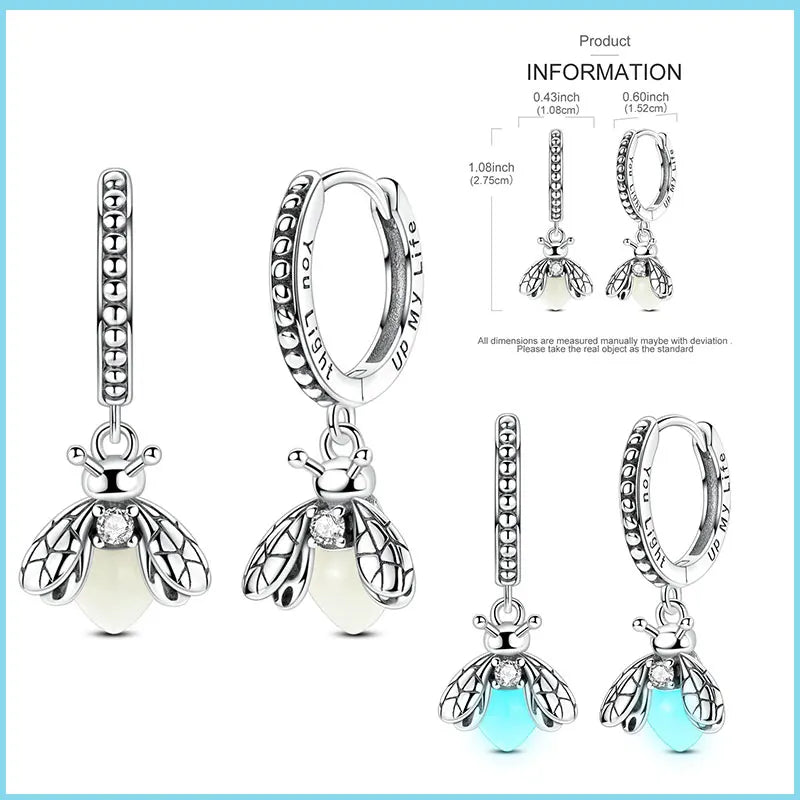 2025 925 Sterling Silver Hoop Earrings for Women | Drop Stud Fine Jewelry Engagement & Anniversary Gift