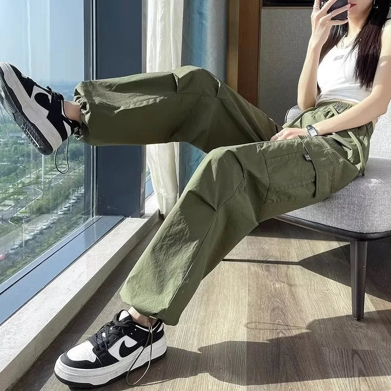 Fashion Women Joggers Pants | Casual Chic Straight Cargo Pants | High Waist Slim Streetwear Trousers