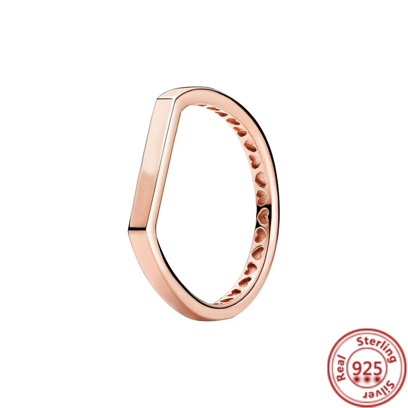 925 Sterling Silver Women's Golden Charm Pearl Ring | Retro Party & Anniversary Jewelry