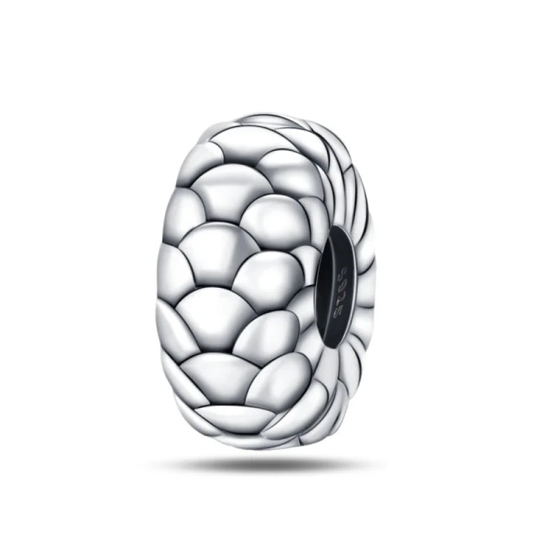 925 Sterling Silver Round Colored Zircon Spacer Beads – Fits Pandora Original Bracelets DIY Exquisite Party Jewelry