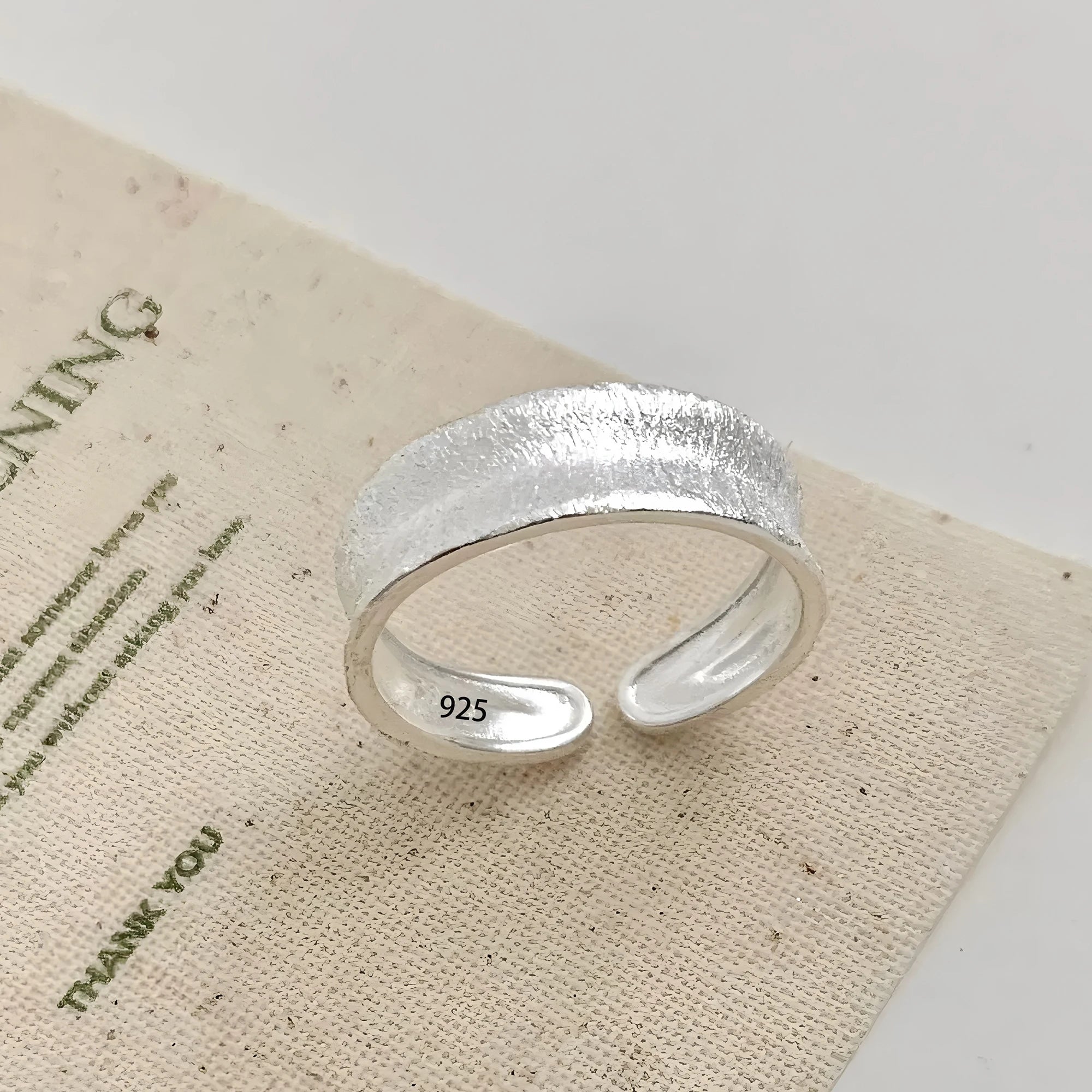 VENTFILLE 925 Sterling Silver Flower Lace Ring – Adjustable CZ Korean Fashion Jewelry