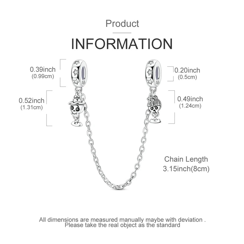 925 Sterling Silver Halloween Series Charms | Pumpkin, Witch, Skull & Candy Beads Fit Original Bracelet DIY Jewelry