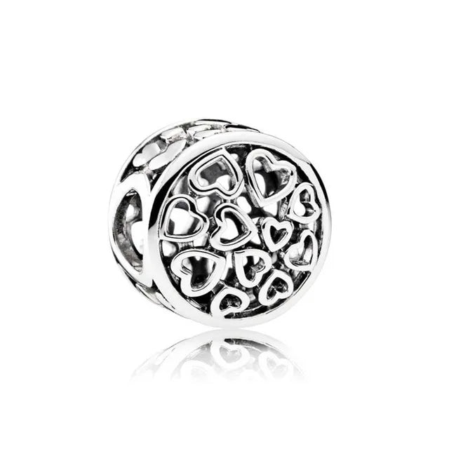 925 Sterling Silver Angel Wings Multi-Color Charm | Fits Original Pandora Bracelet | DIY Ladies Jewelry Accessories