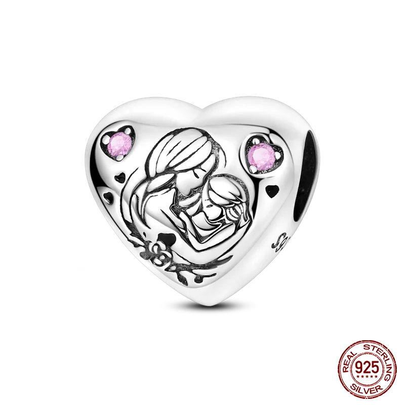 925 Sterling Silver Luminous Butterfly Star Moon Charm Bead | Round Clasp Bead for 3mm DIY Bracelet Jewelry Gift