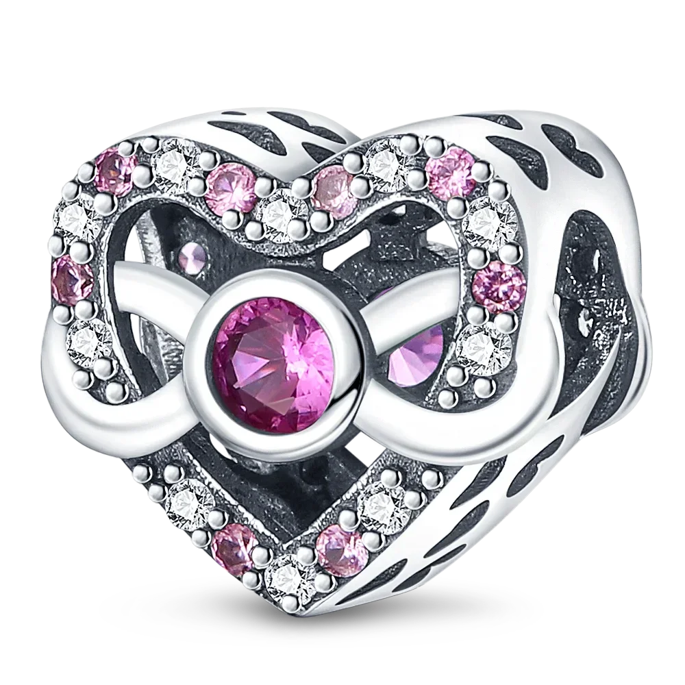 925 Sterling Silver Blue Moon Plane Space Series Glass Beads Clip Charm for Bracelet